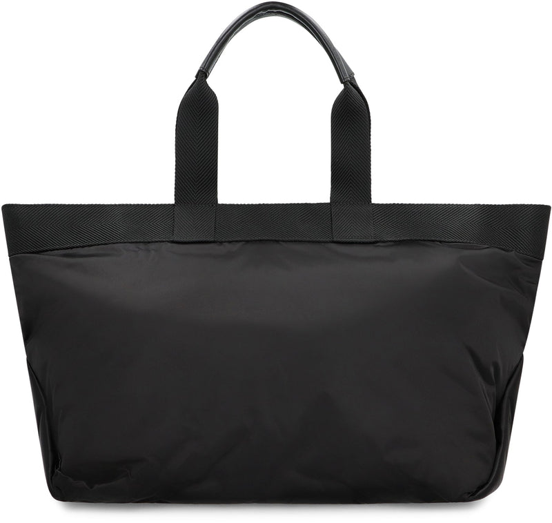 Palm Angels Logo-Print Nylon Tote Bag — Black Polyamide