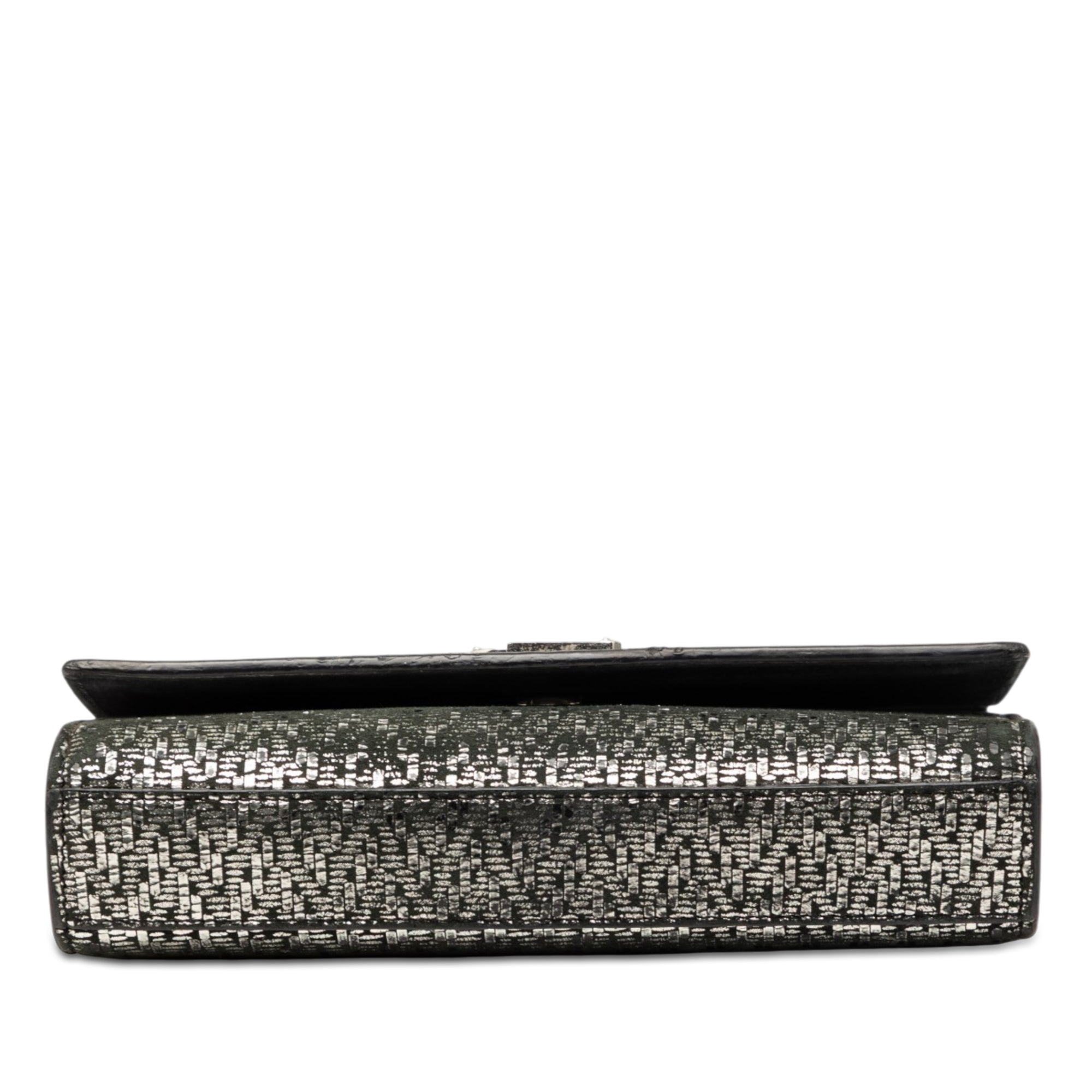 Small Metallic Chevron Calfskin Monogram Kate Crossbody - Image 3