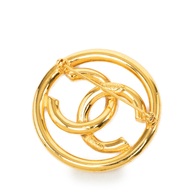 CC Gold Plated Round Brooch - Image 2