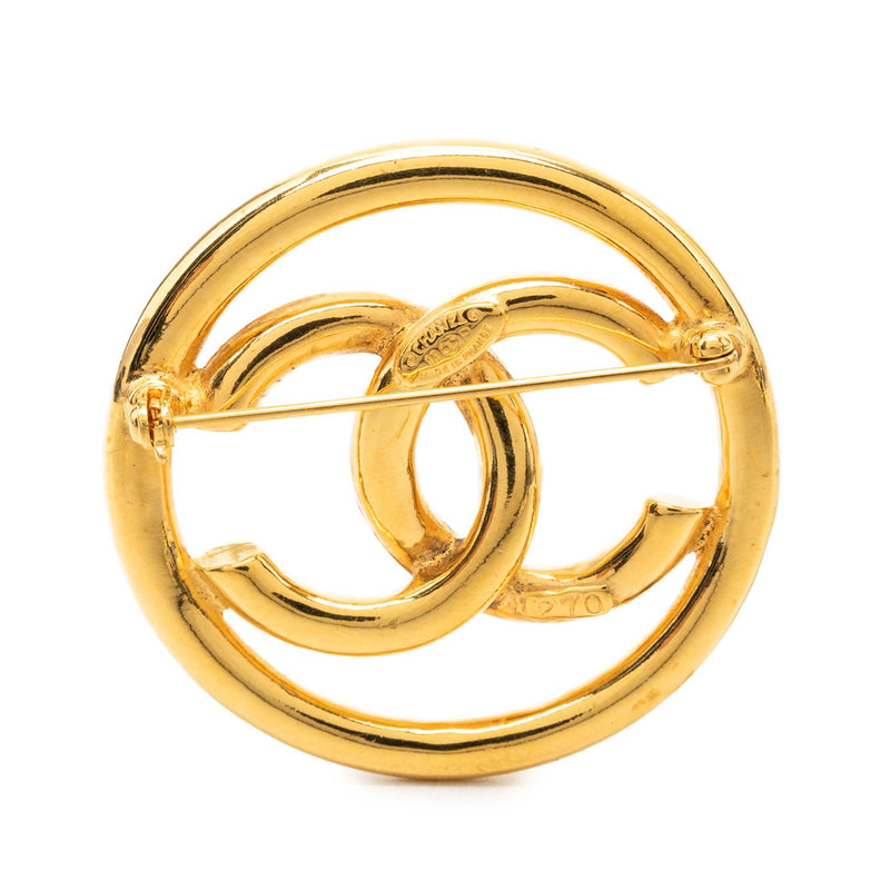 CC Gold Plated Round Brooch - Image 3