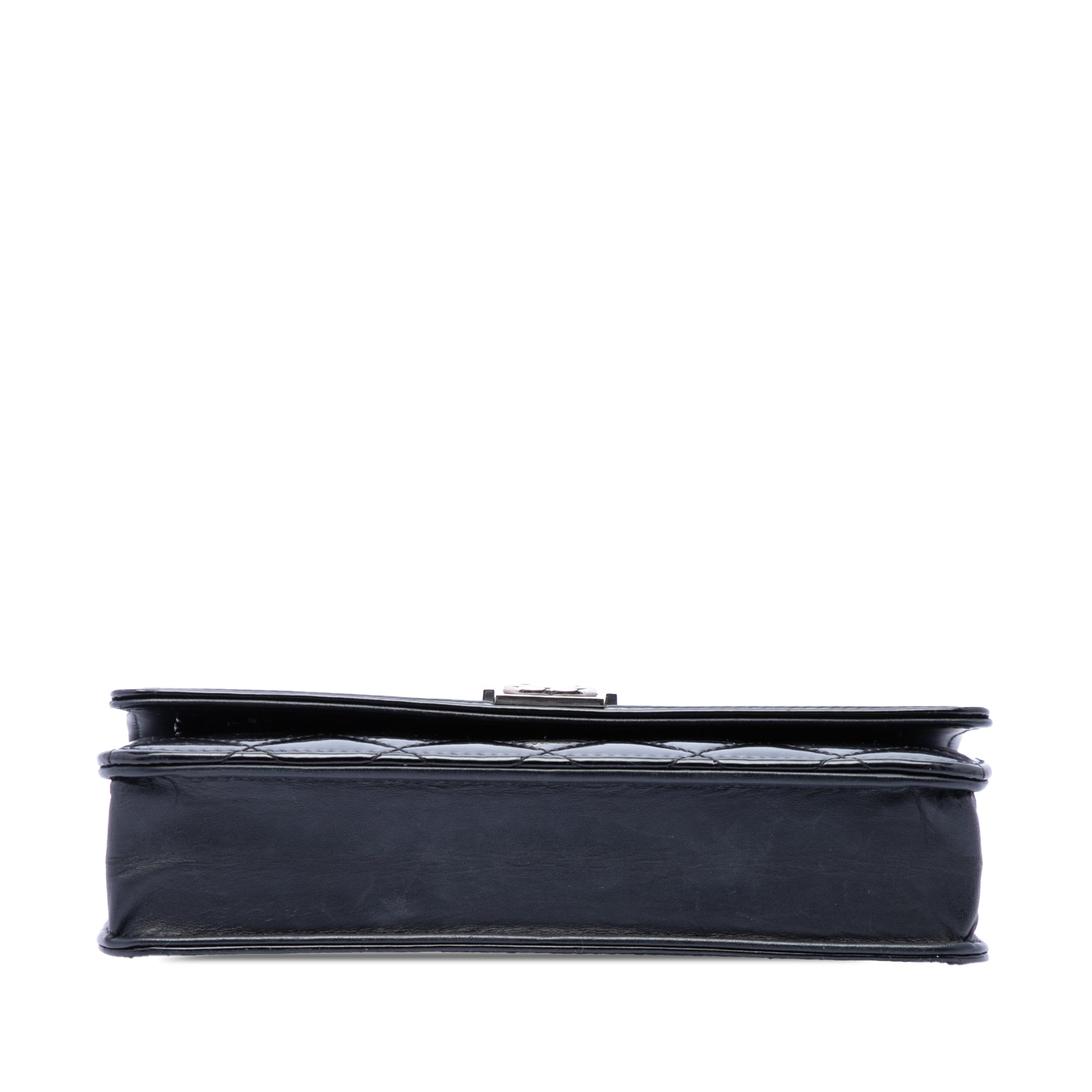 Quilted Patent Boy Wallet on Chain - Image 3