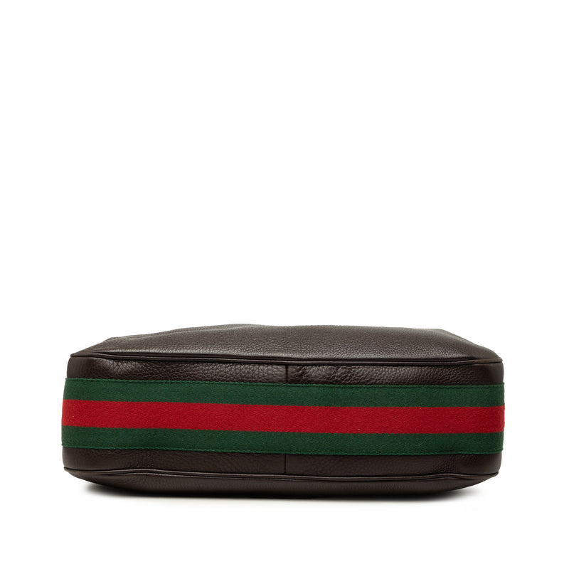 Medium Pebbled Calfskin Web Heritage Shoulder Bag - Image 3