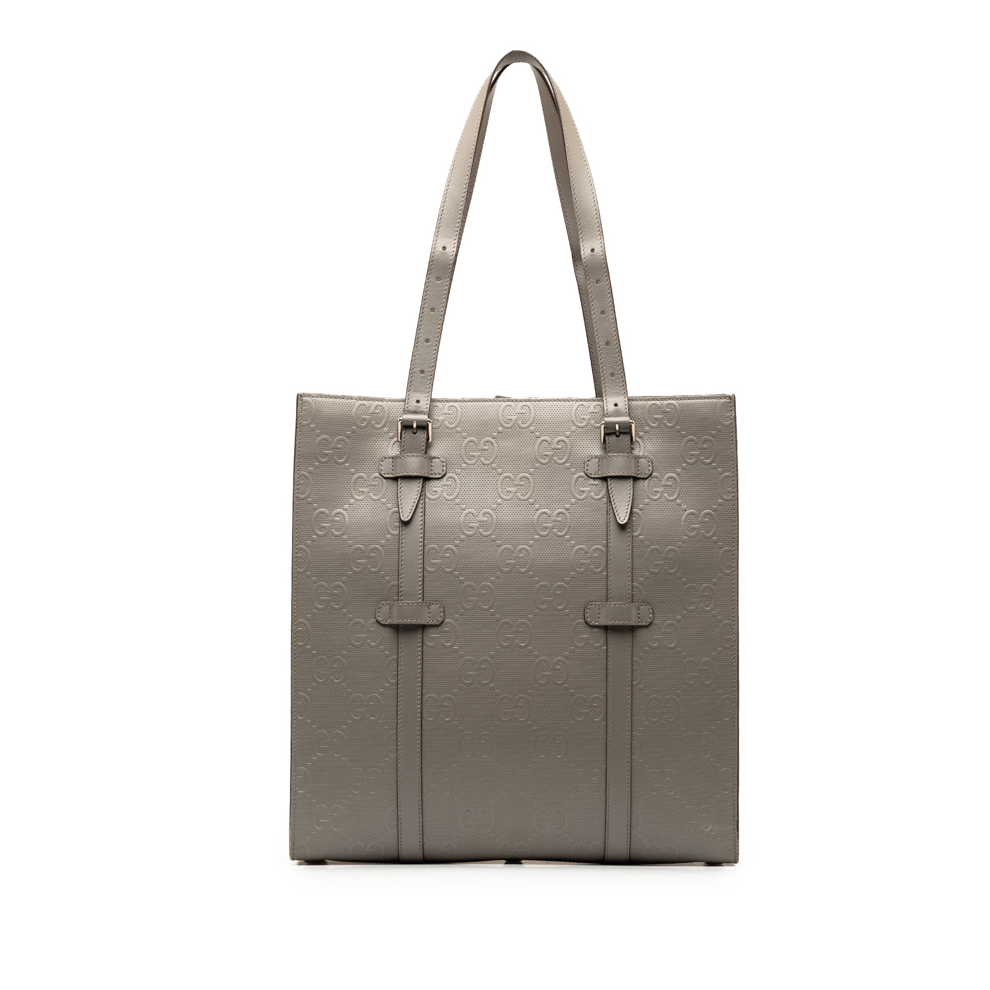 GG Embossed Leather Vertical Tote - Image 1