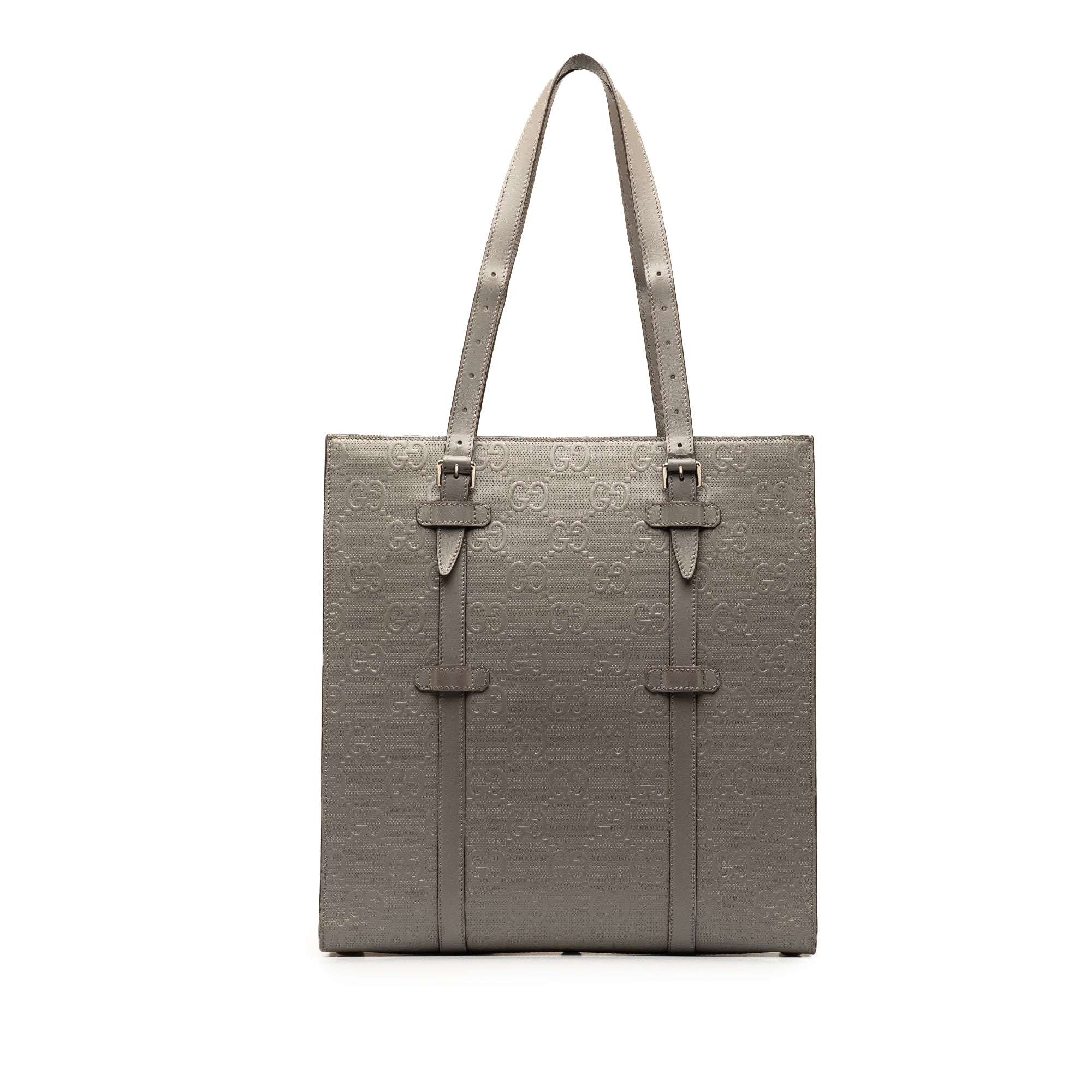 GG Embossed Leather Vertical Tote - Image 3