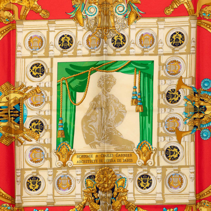 Hommage A Charles Garnier Silk Scarf 90 - Image 4