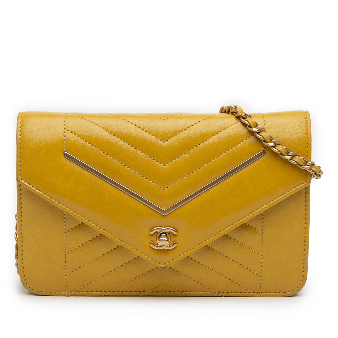 Small Reversed Chevron Lambskin Flap - Image 1