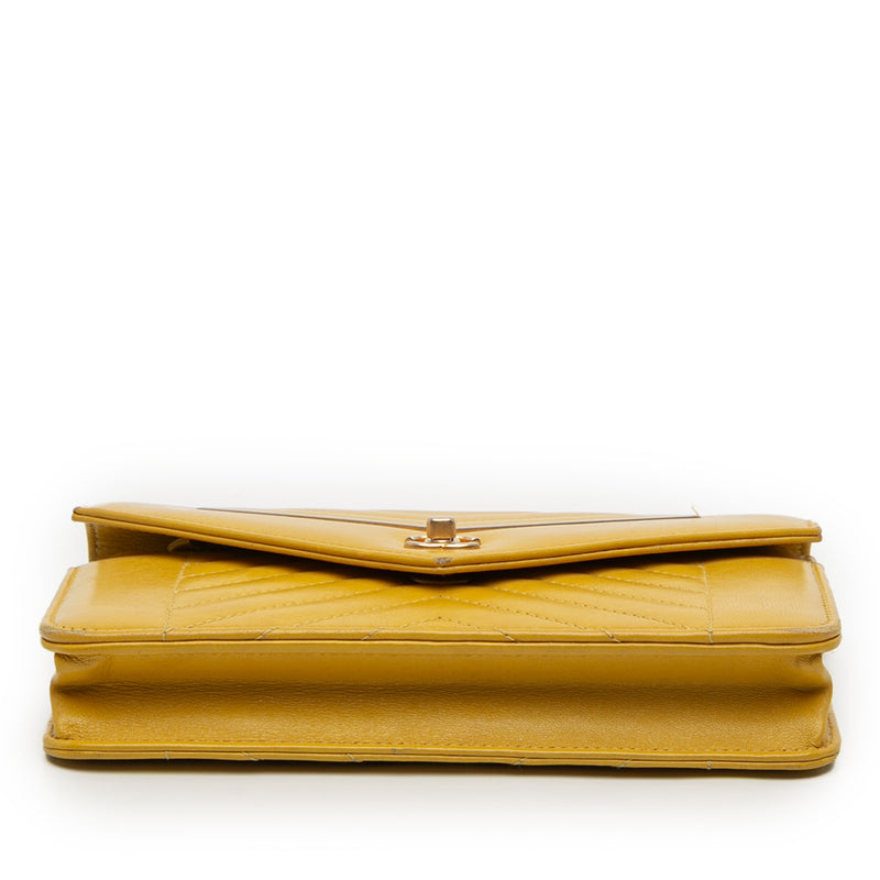 Small Reversed Chevron Lambskin Flap - Image 3