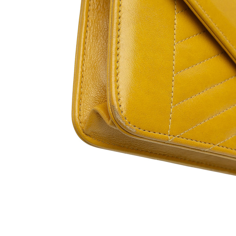 Small Reversed Chevron Lambskin Flap - Image 7