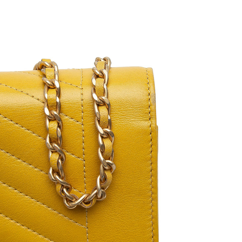 Small Reversed Chevron Lambskin Flap - Image 9