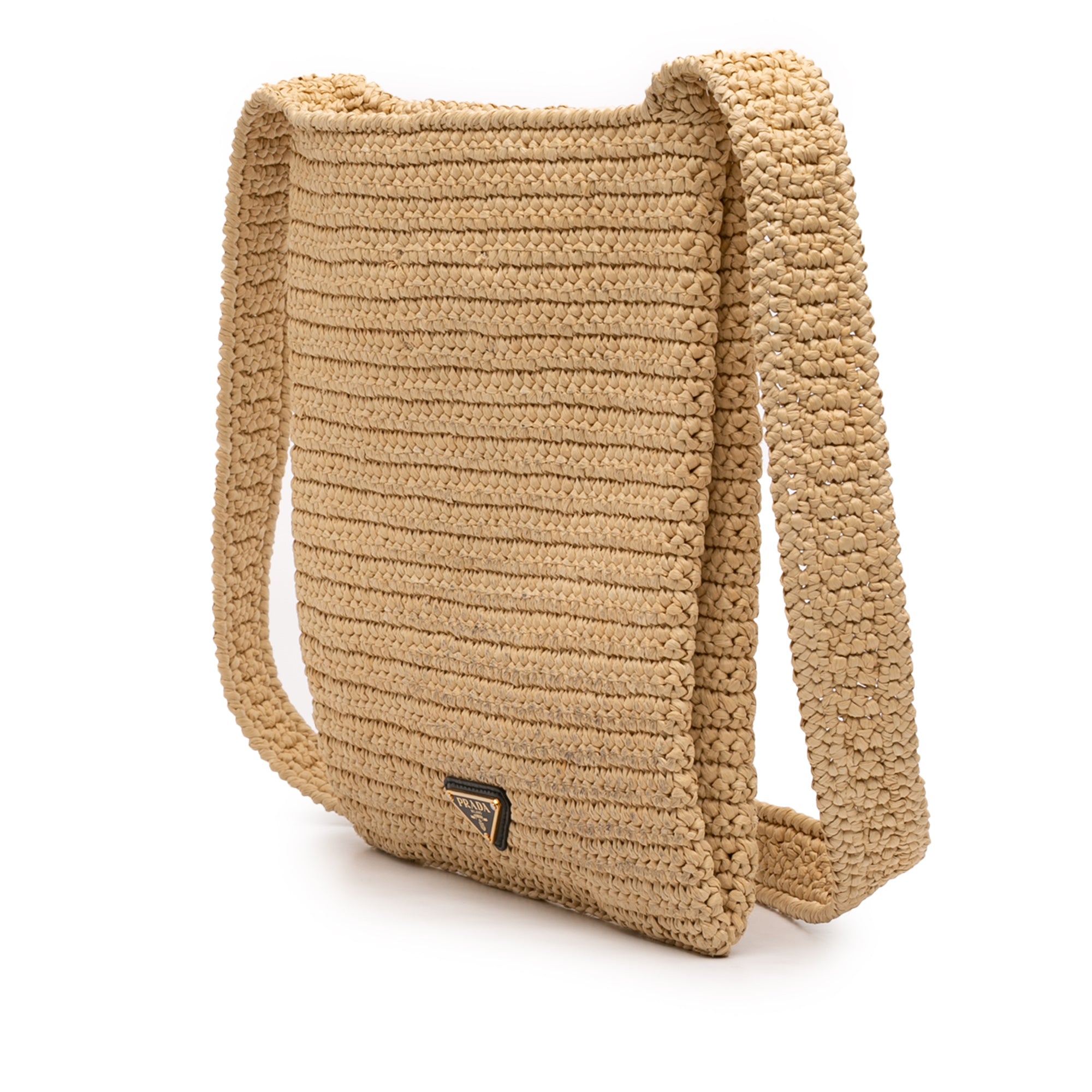 Raffia Effect Crochet Logo Embroidered Crossbody - Image 2