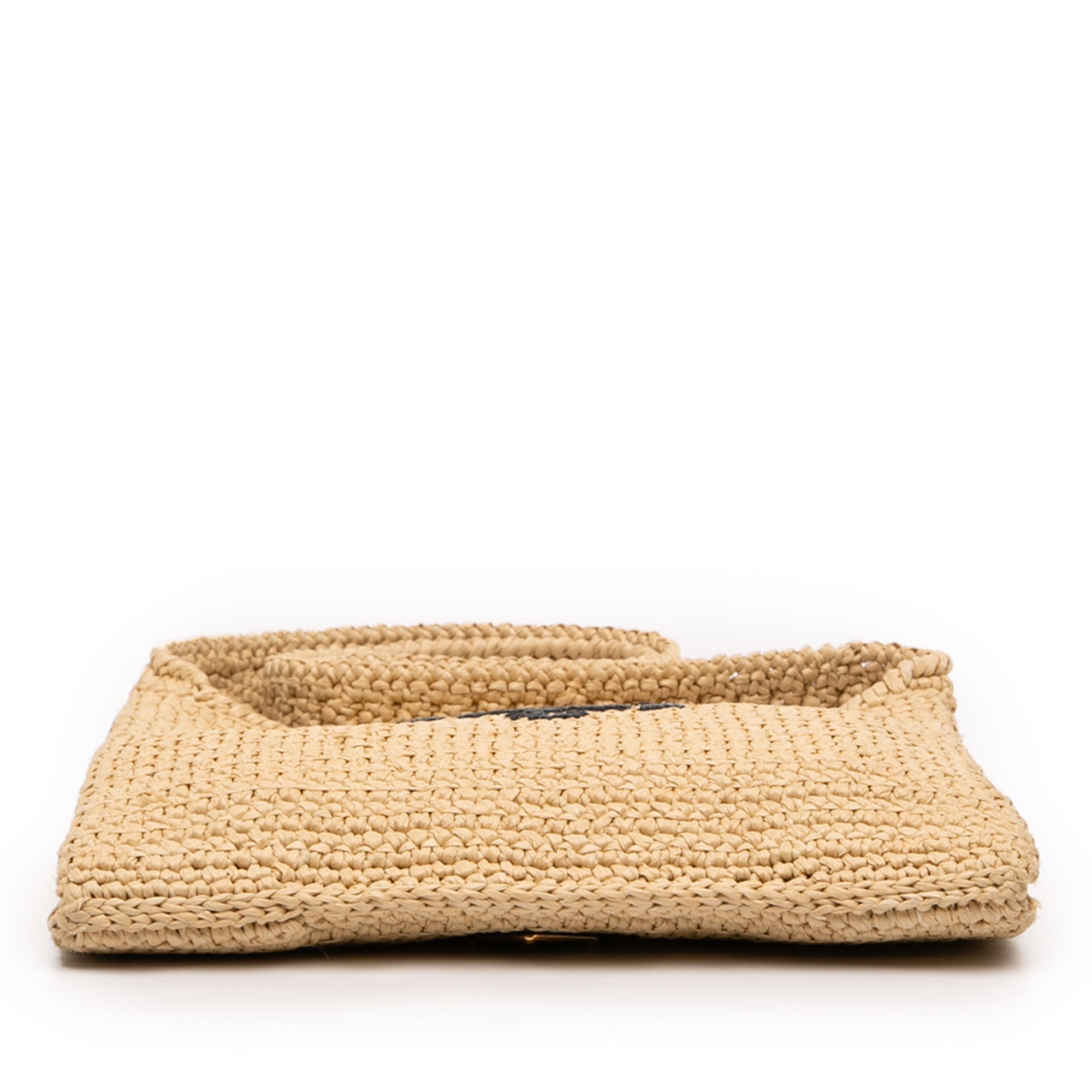 Raffia Effect Crochet Logo Embroidered Crossbody - Image 3