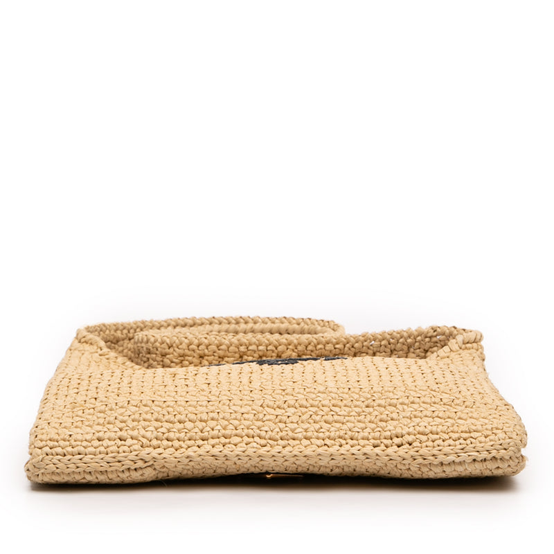 Raffia Effect Crochet Logo Embroidered Crossbody - Image 3