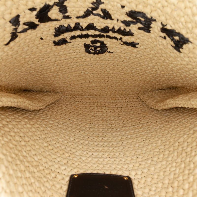 Raffia Effect Crochet Logo Embroidered Crossbody - Image 4