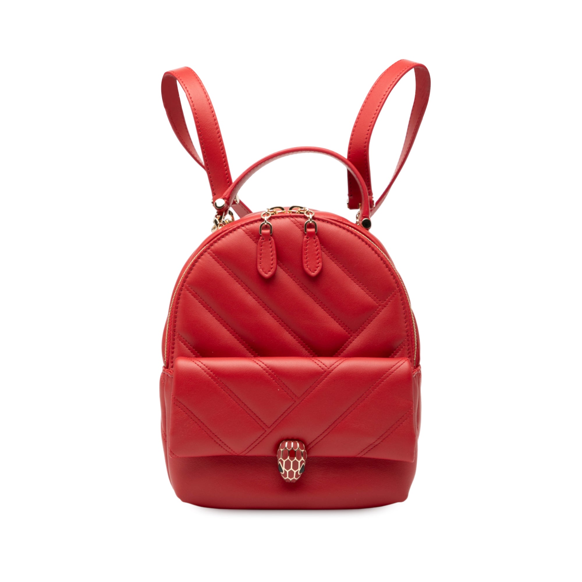 Leather Serpenti Cabochon Backpack - Image 1