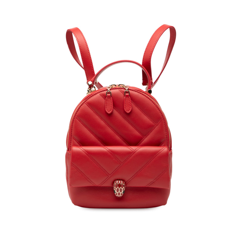 Leather Serpenti Cabochon Backpack