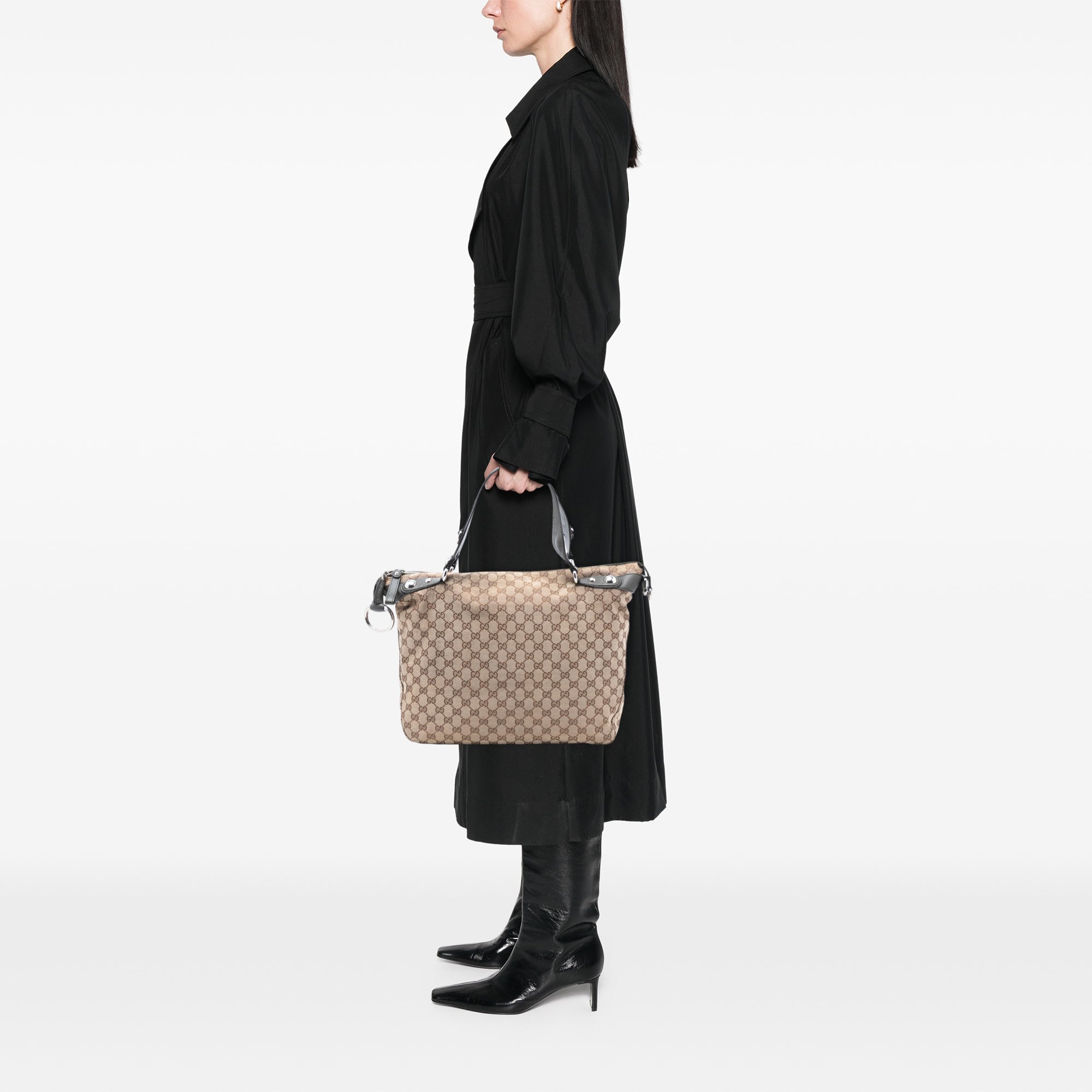 Large GG Canvas Icon Bit Satchel - Image 7