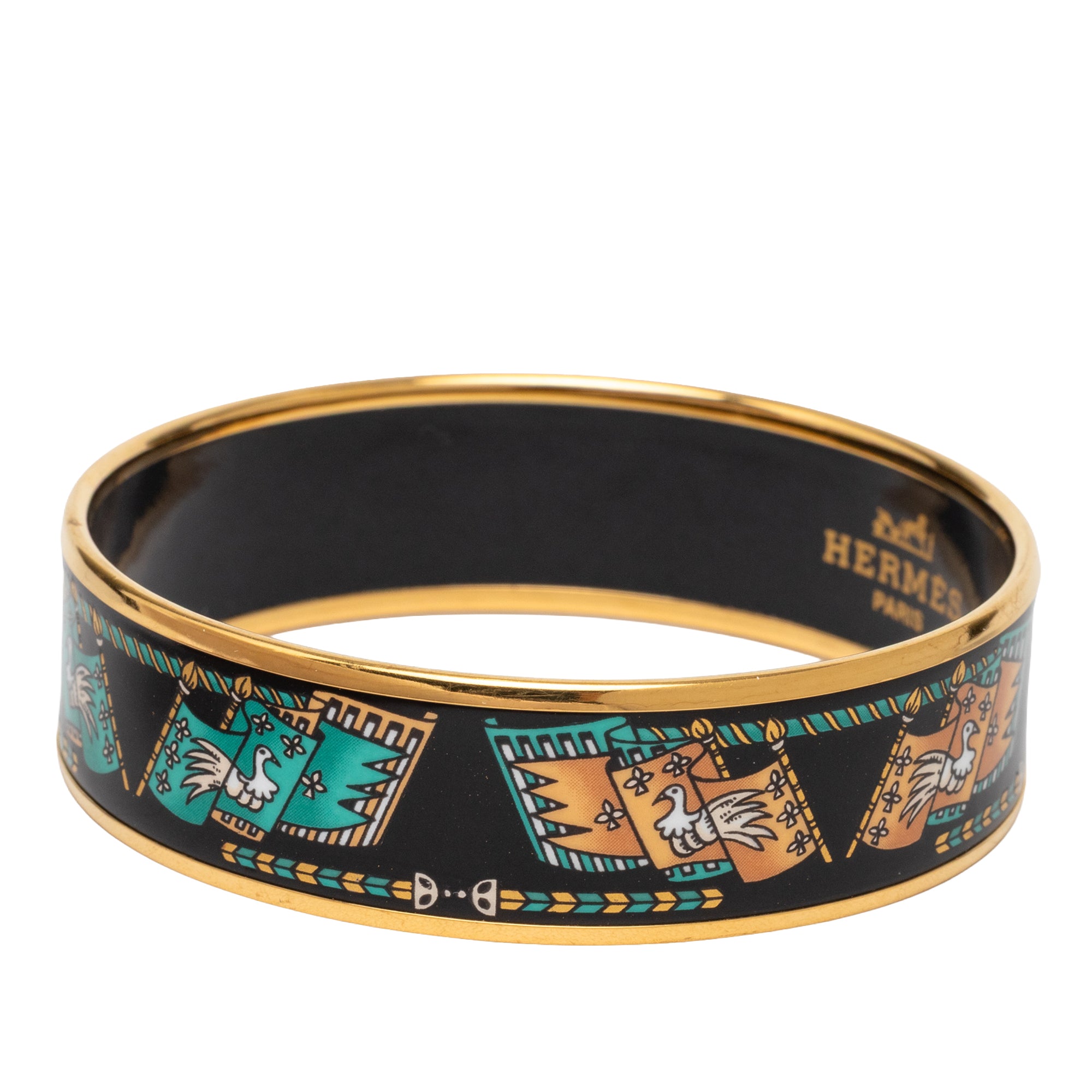 Wide Printed Enamel Bangle 65 - Image 2