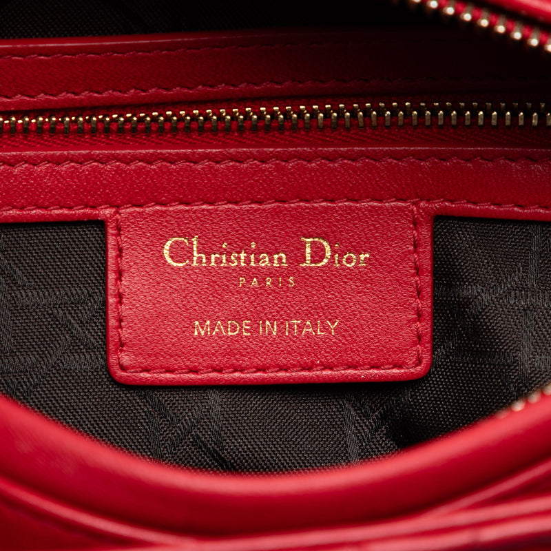 Medium Lambskin Cannage Lady Dior - Image 5