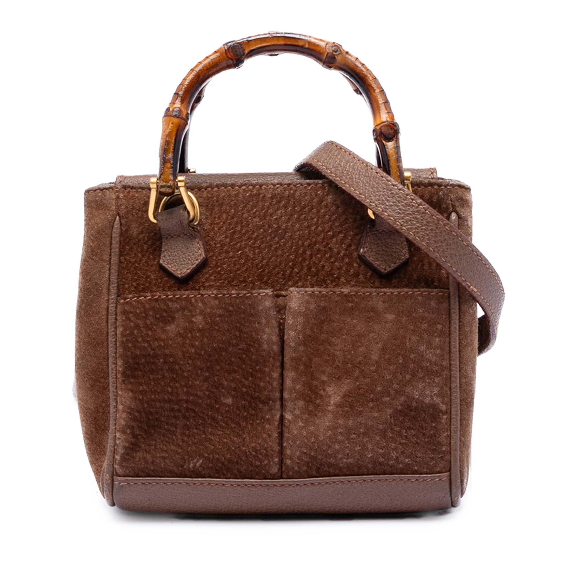 Mini Suede Bamboo Satchel - Image 1