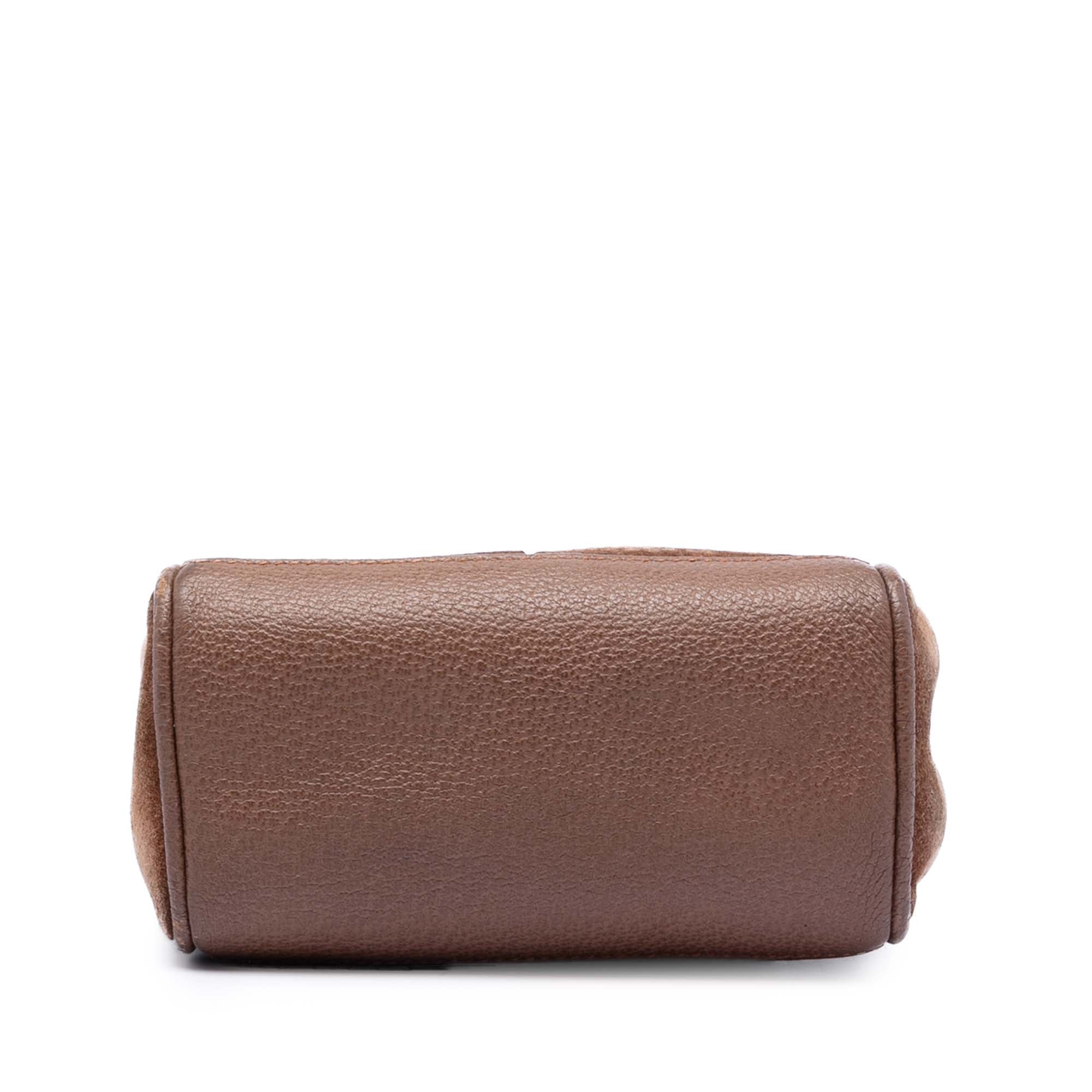 Mini Suede Bamboo Satchel - Image 3