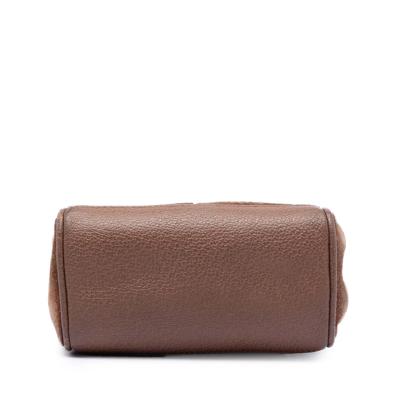 Mini Suede Bamboo Satchel - Image 3