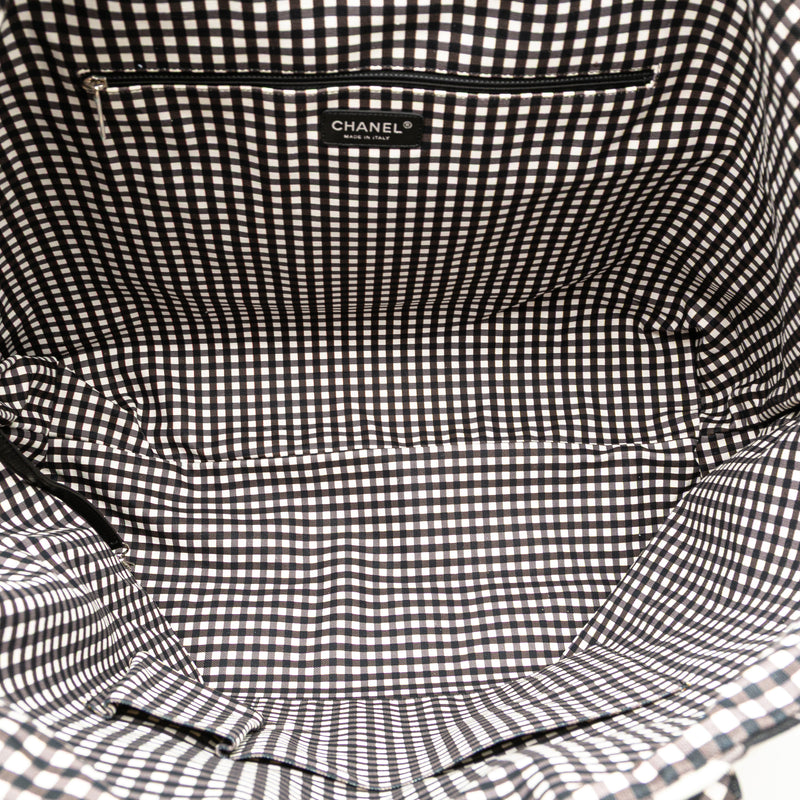 Printed Canvas Gingham Weekender Tote - Image 4