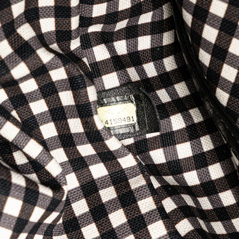 Printed Canvas Gingham Weekender Tote - Image 7