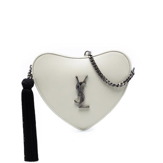 Leather Monogram Heart Tassel Crossbody - Image 1
