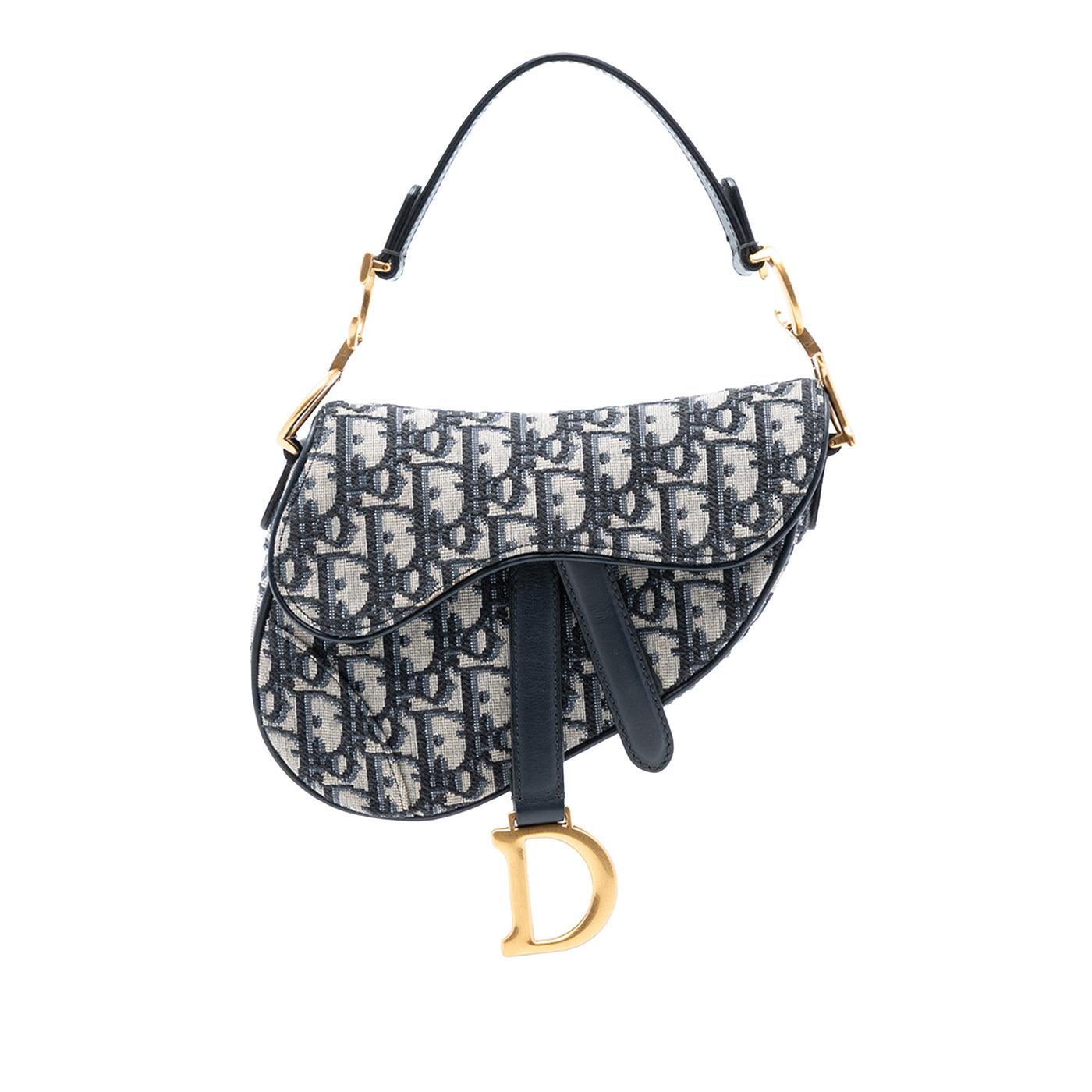 Mini Oblique Canvas Saddle Bag - Image 1