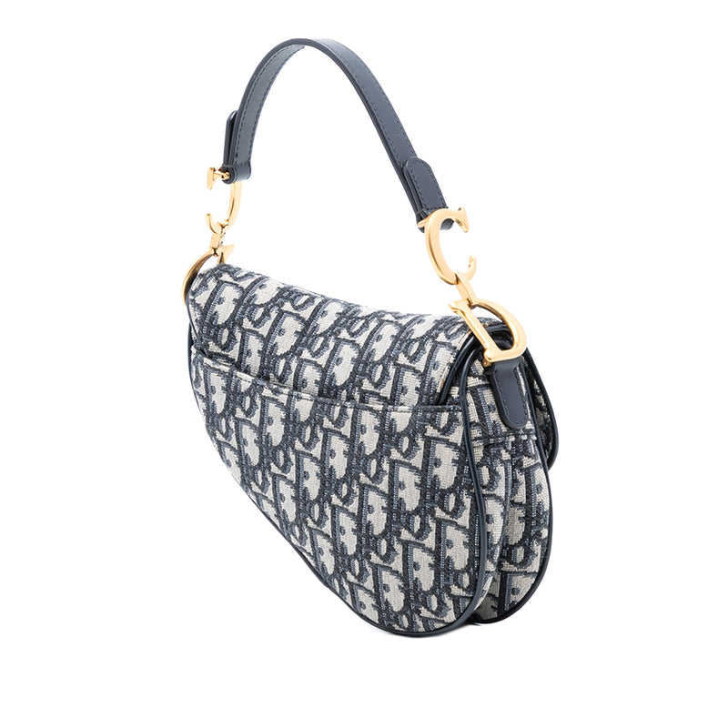 Mini Oblique Canvas Saddle Bag - Image 2