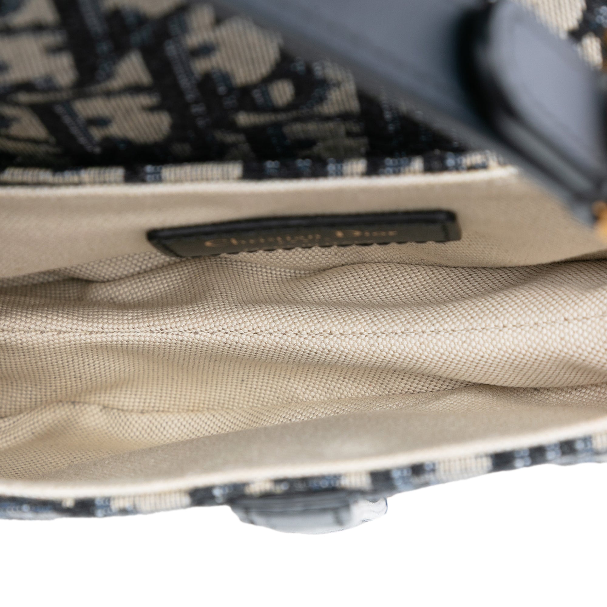 Mini Oblique Canvas Saddle Bag - Image 4