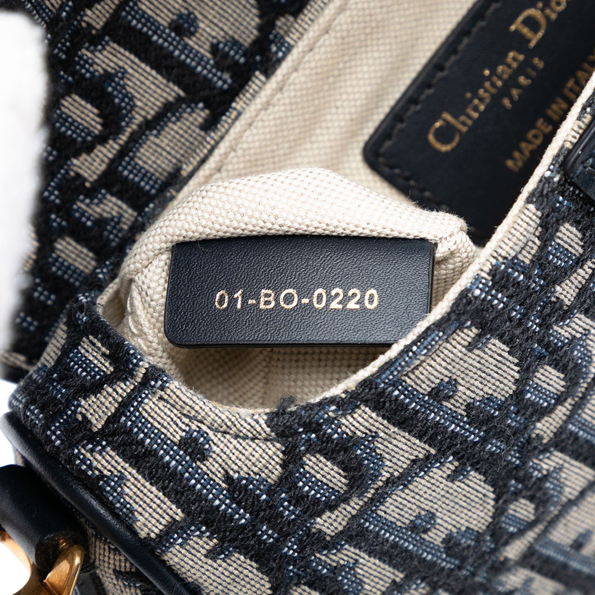 Mini Oblique Canvas Saddle Bag - Image 6