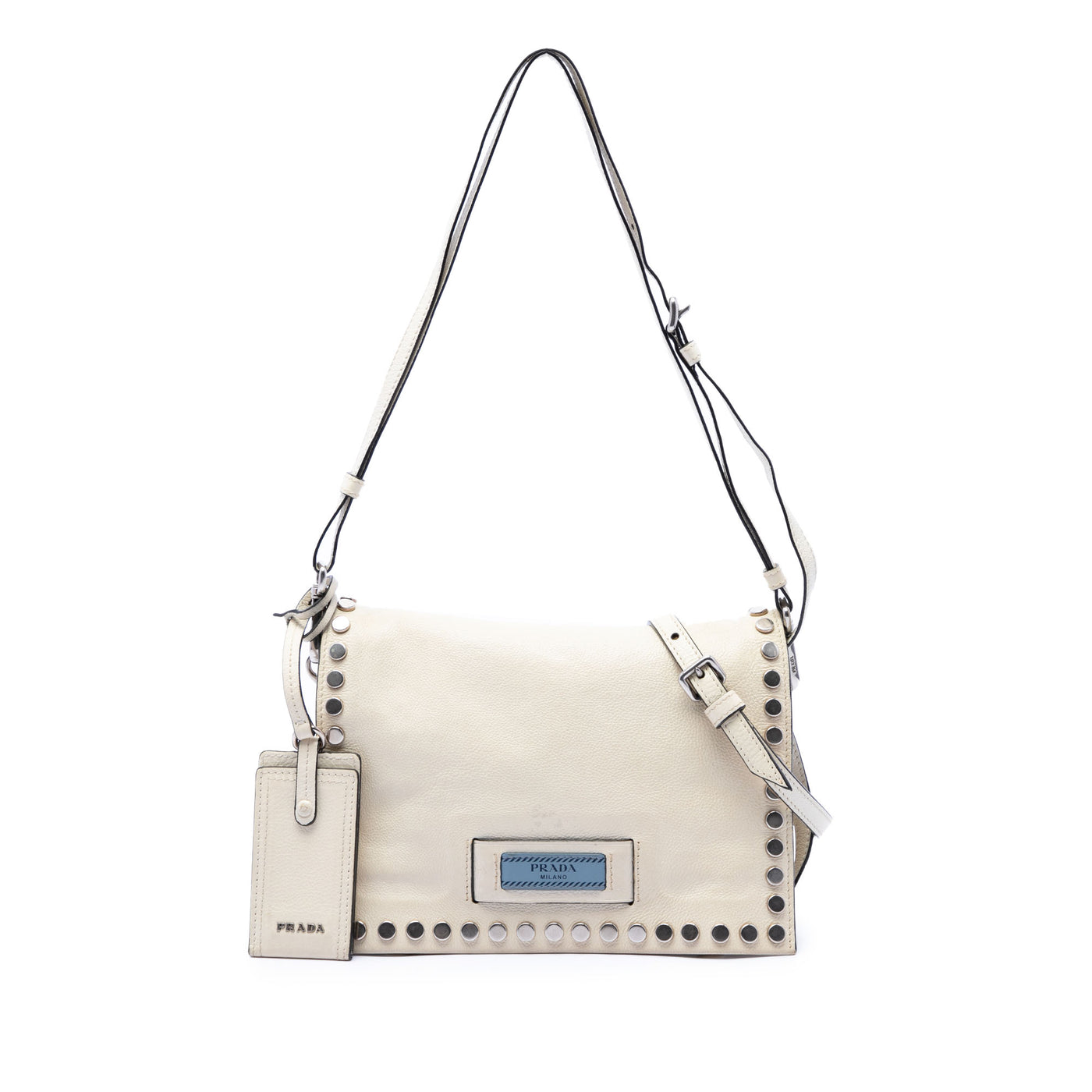 Glace Calfskin Studded Etiquette Flap - Image 1