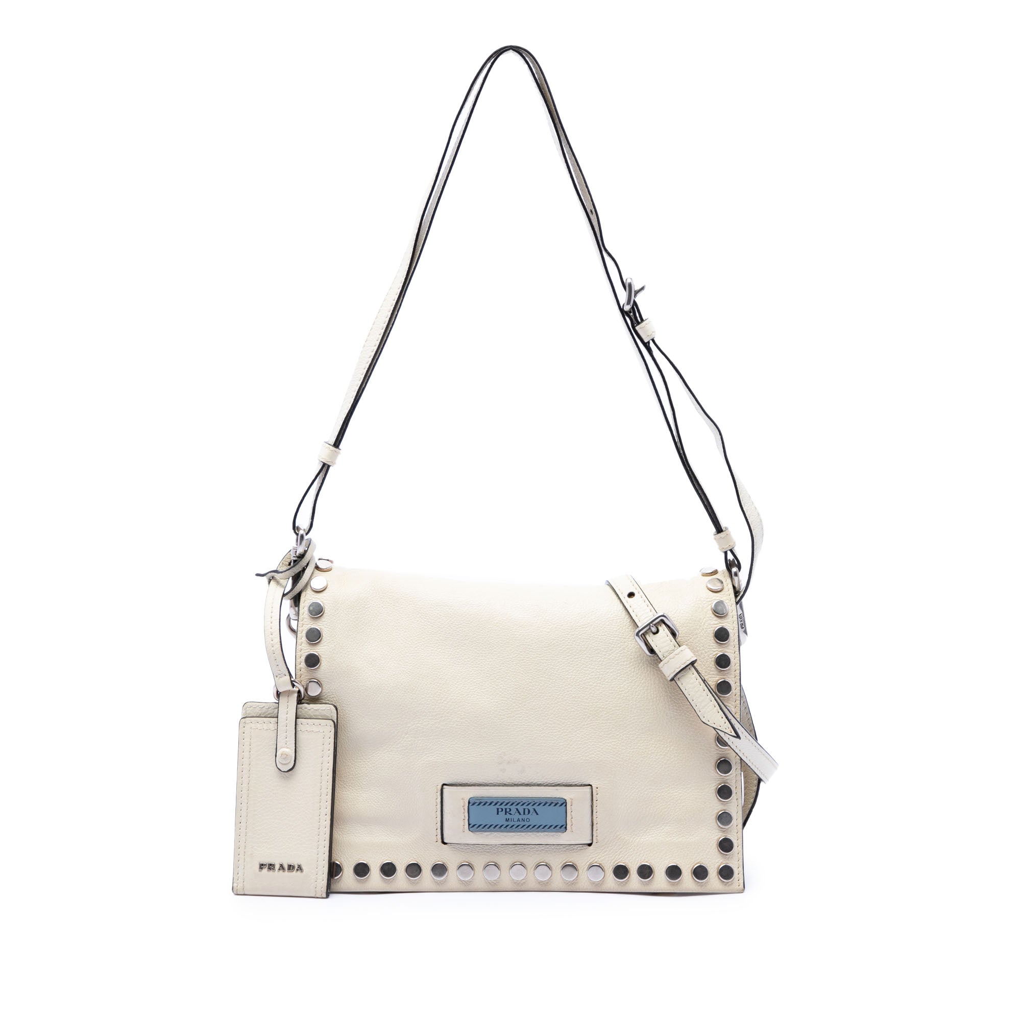 Glace Calfskin Studded Etiquette Flap - Image 1