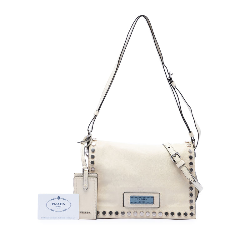 Glace Calfskin Studded Etiquette Flap - Image 7