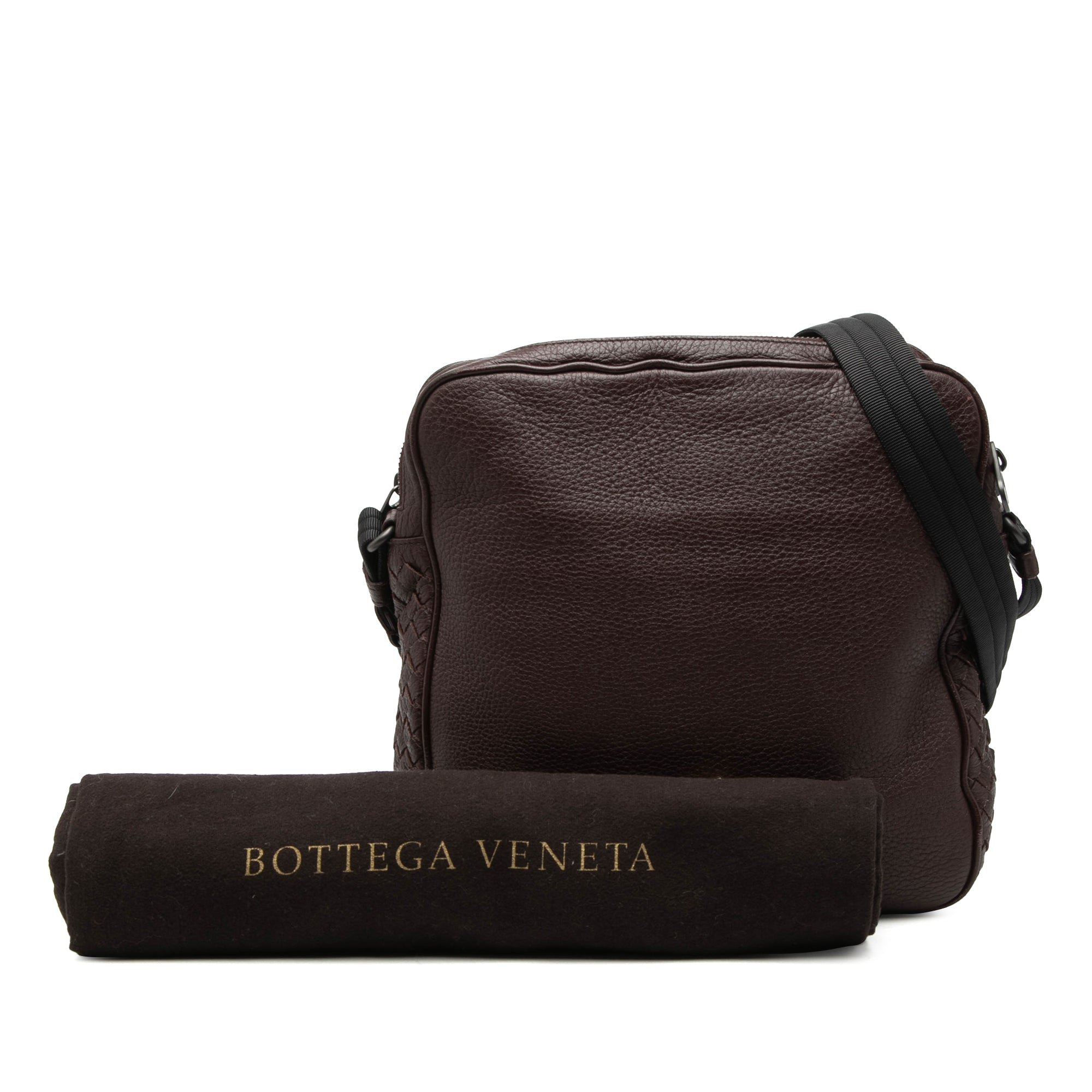 Intrecciato Trimmed Nappa Messenger Bag - Image 8