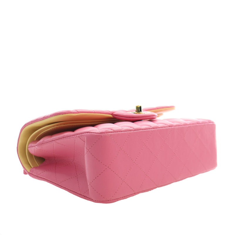 Small Classic Lambskin Rainbow Hardware Double Flap - Image 6