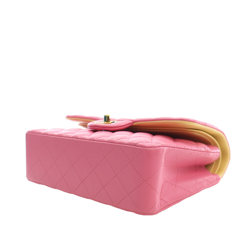 Small Classic Lambskin Rainbow Hardware Double Flap - Image 7