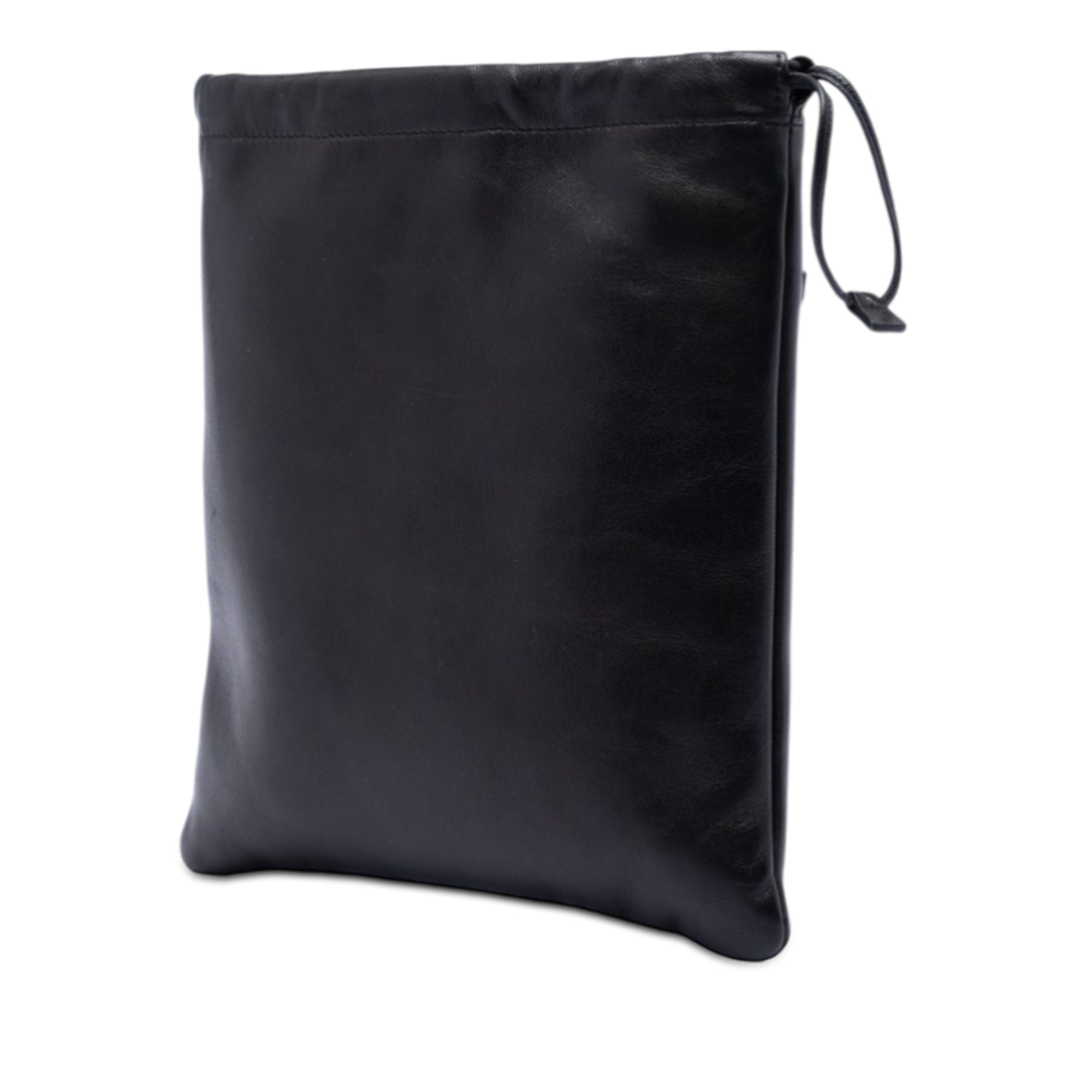 Embroidered Leather Drawstring Pouch - Image 2