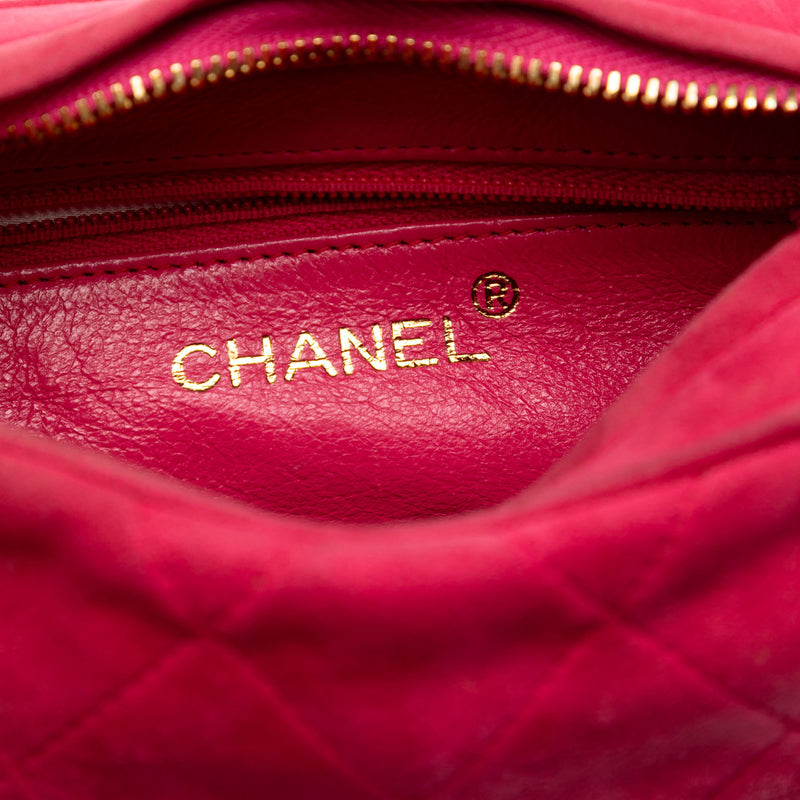 CC Quilted Suede Camera Bag - Image 5