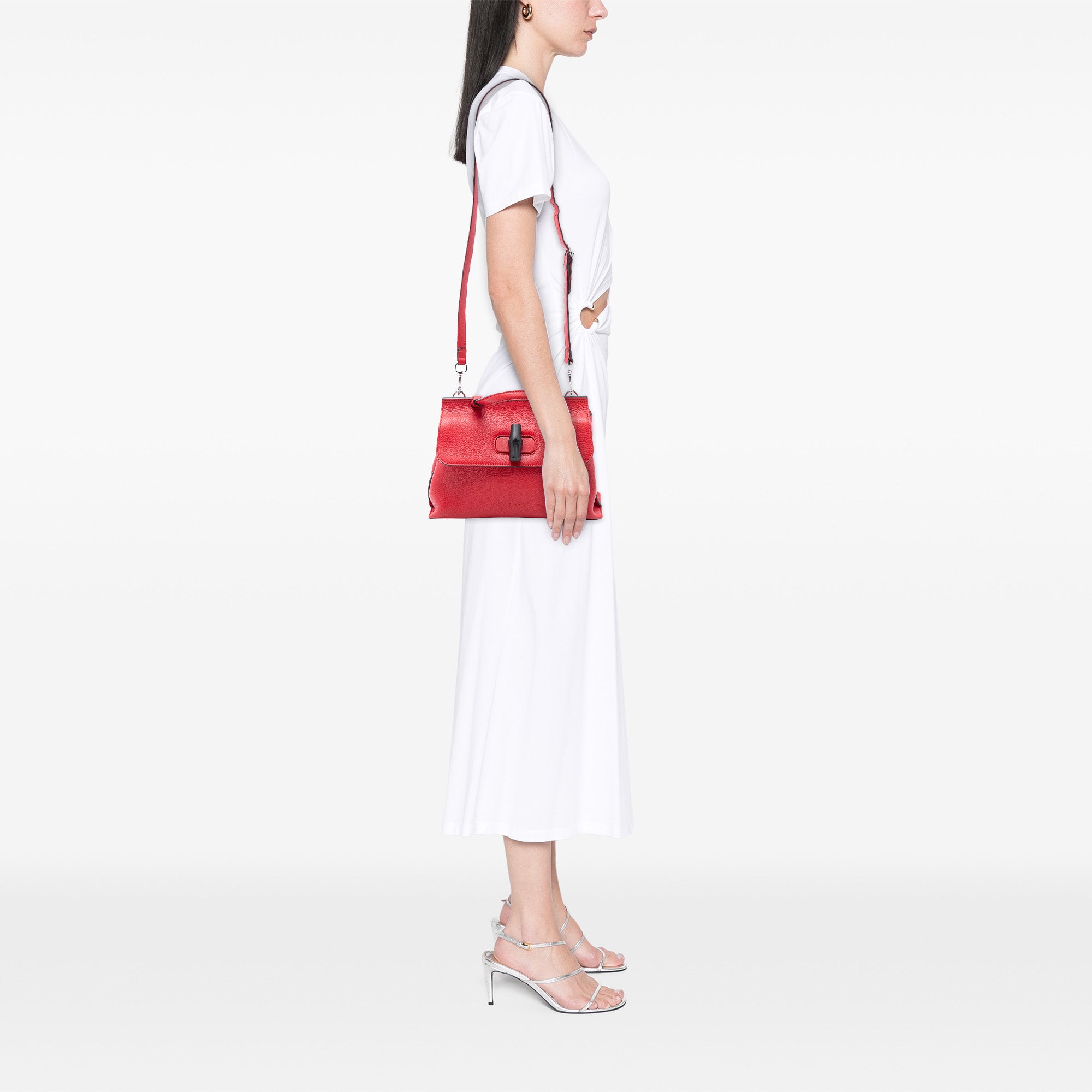 Small Calfskin Bamboo Daily Satchel - Image 6