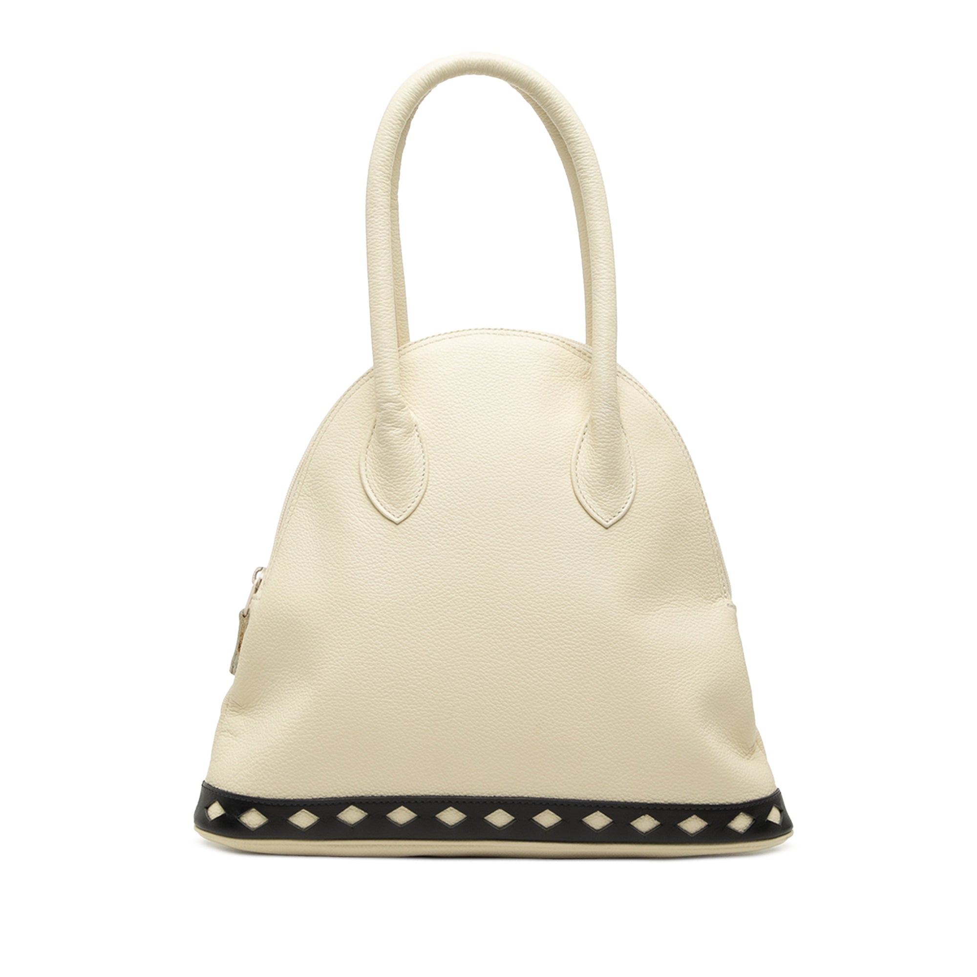 Leather Dome Diamond Cut Handbag - Image 1