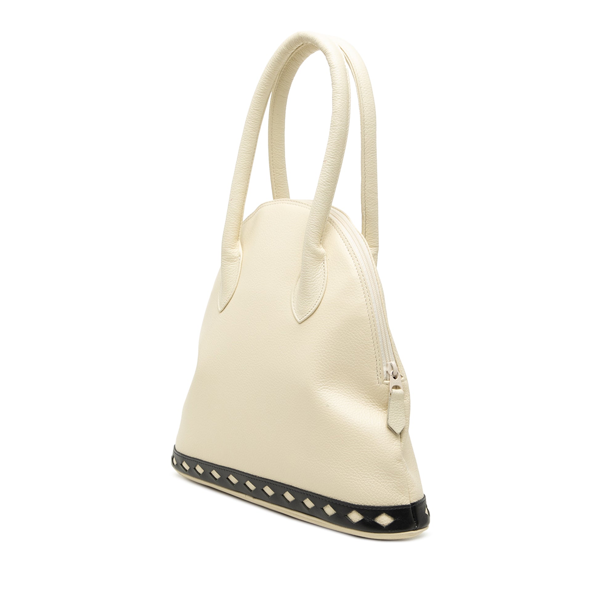 Leather Dome Diamond Cut Handbag - Image 2