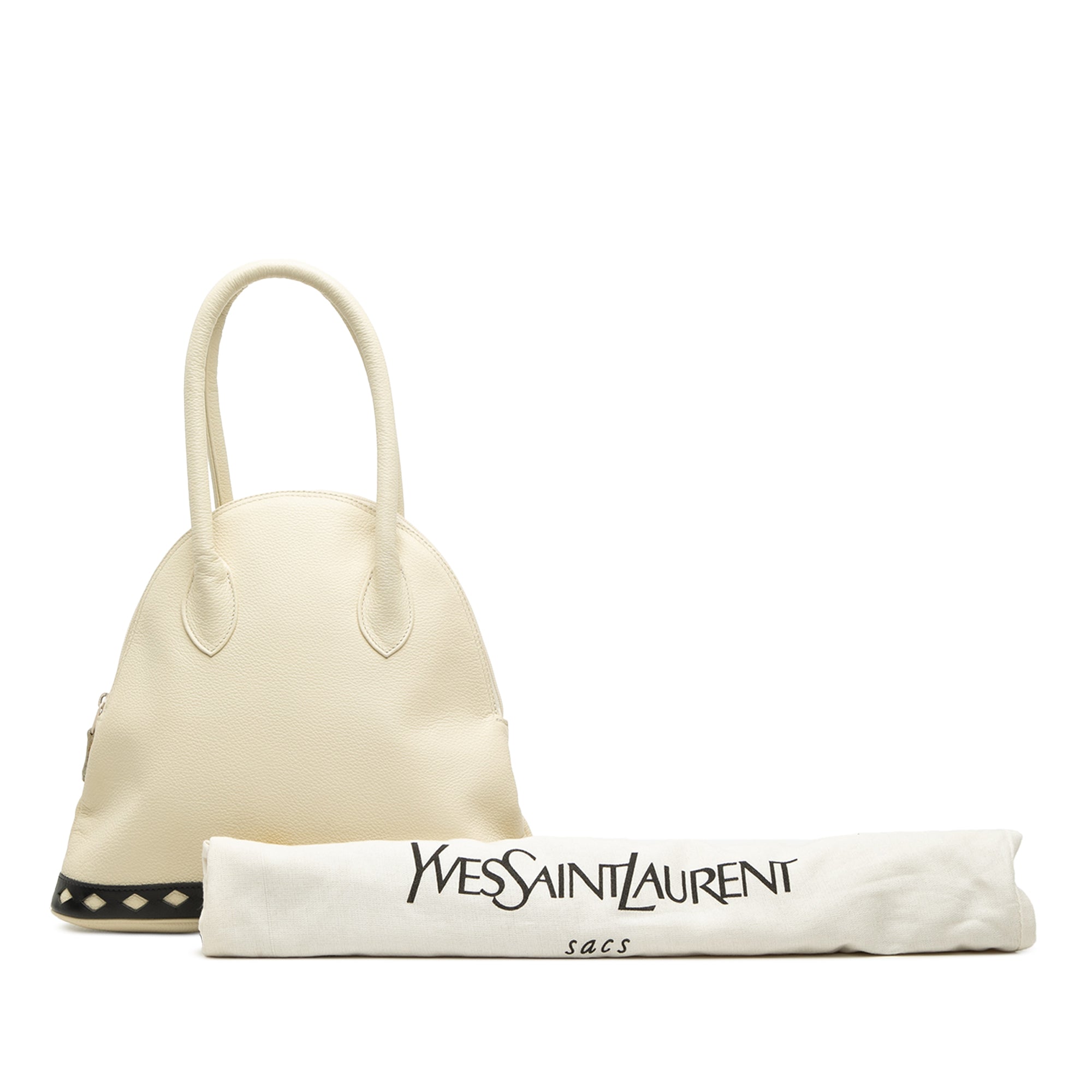 Leather Dome Diamond Cut Handbag - Image 7