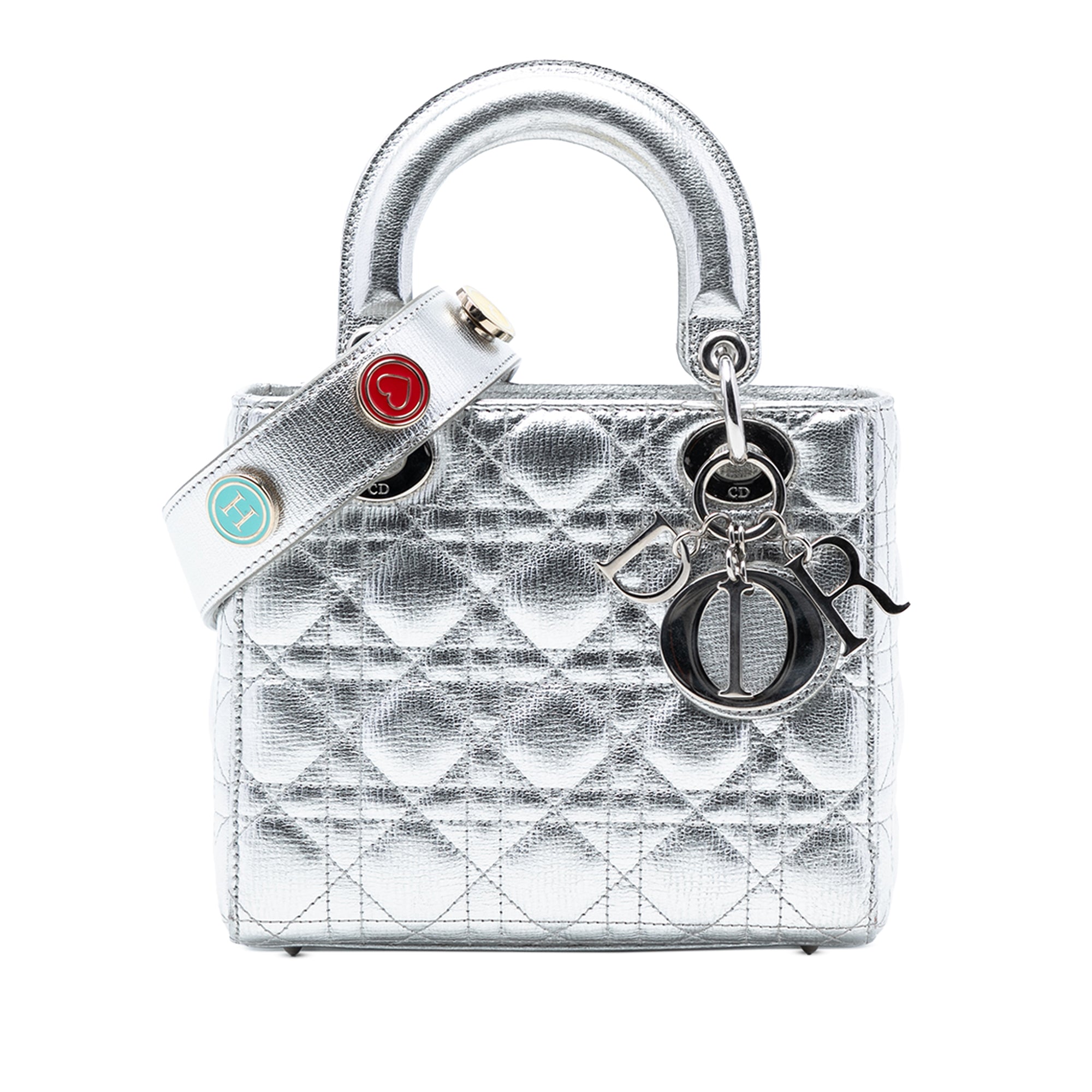 Small Metallic Grained Calfskin Cannage My ABCDior Lady Dior - Image 1