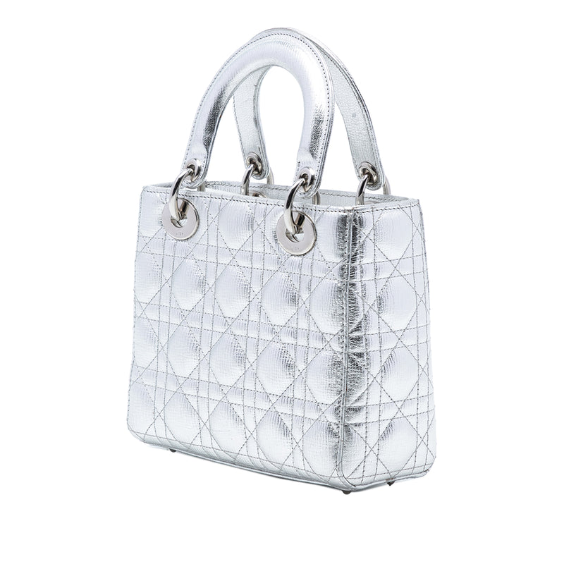 Small Metallic Grained Calfskin Cannage My ABCDior Lady Dior - Image 2