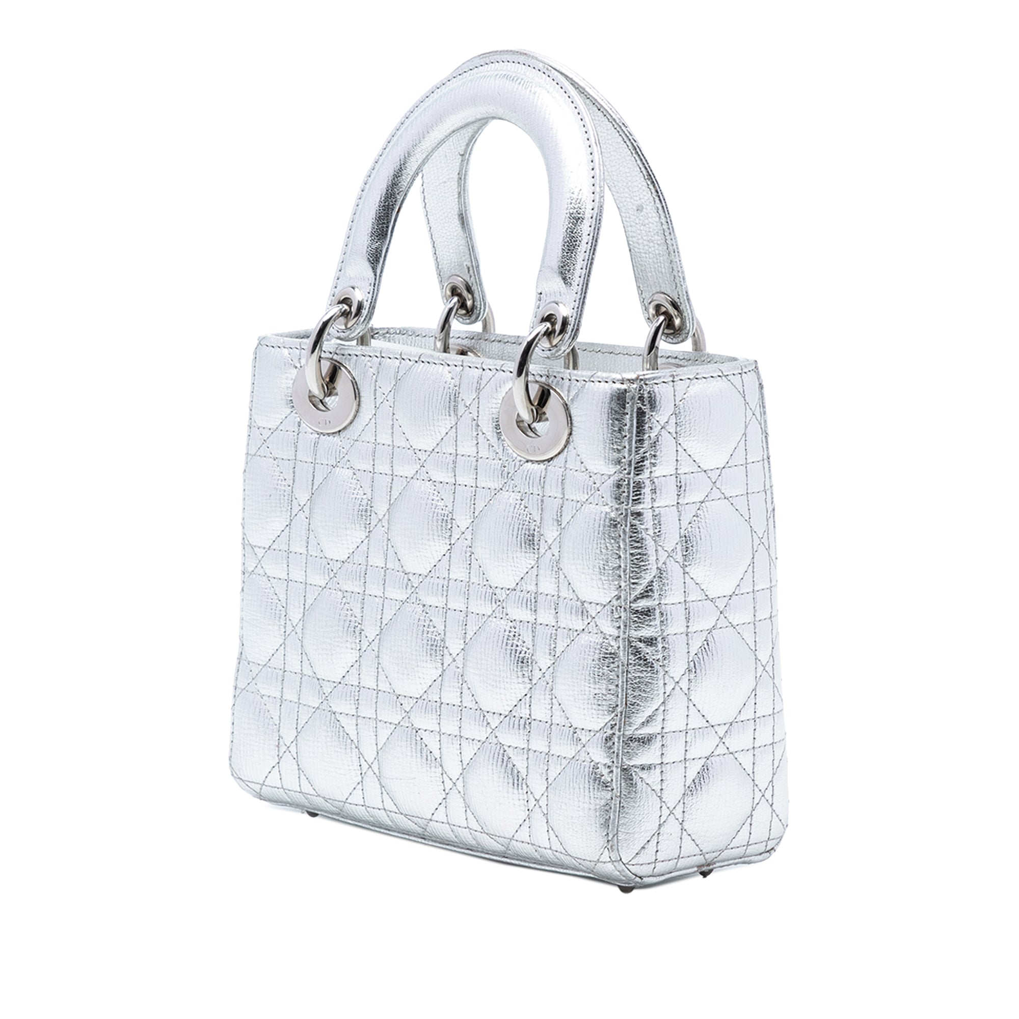 Small Metallic Grained Calfskin Cannage My ABCDior Lady Dior - Image 2