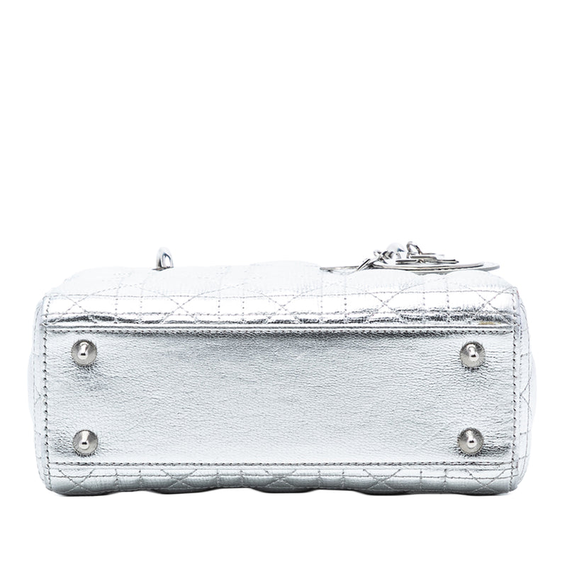 Small Metallic Grained Calfskin Cannage My ABCDior Lady Dior - Image 3