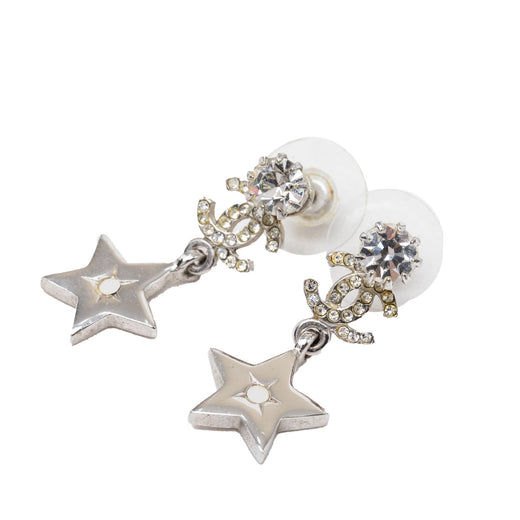 CC Brass and Strass Star Drop Push Back Earrings - Image 1