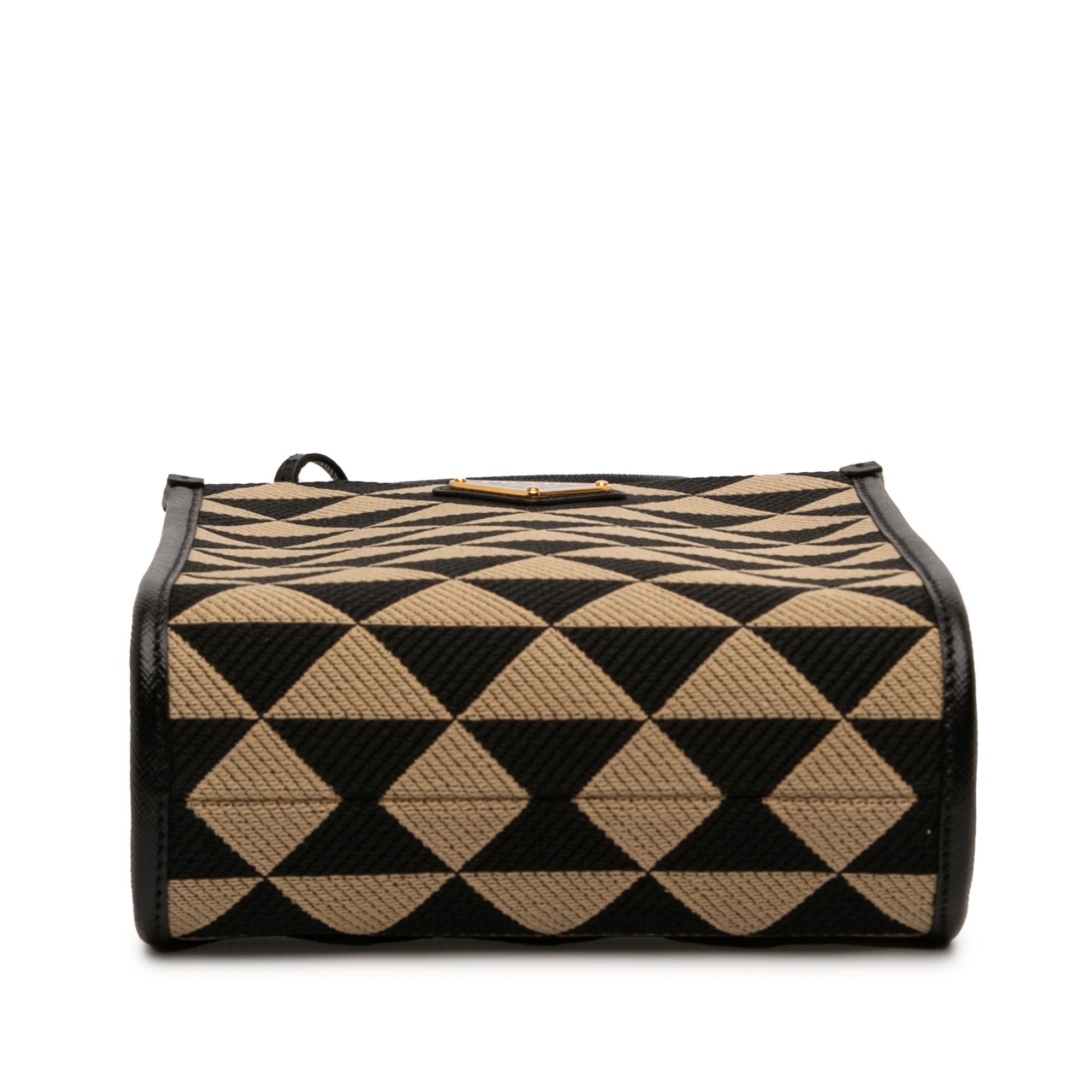Mini Embroidered Jacquard Symbole Triangolo Satchel - Image 3